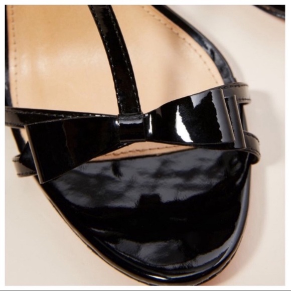 Vicenza Metallic Bow T-Strap Heels - Picture 4 of 13